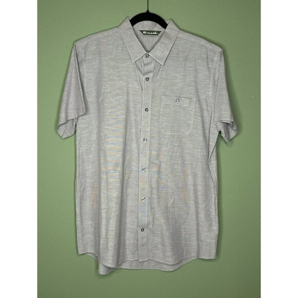 Travis Mathew Studebaker Regular Fit Short Sleeve Shirt Purple Men's Large - Picture 1 of 12